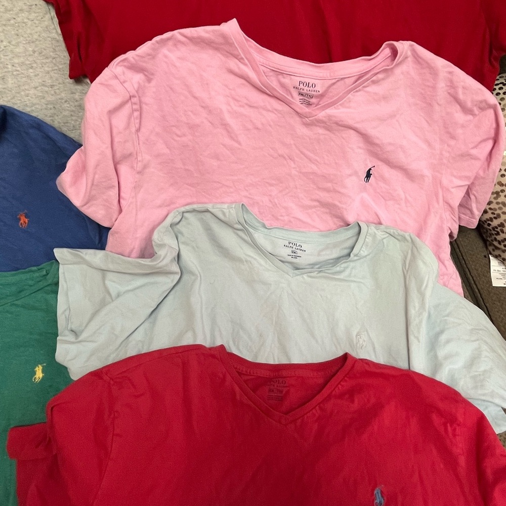 Polo by Ralph Lauren Men’s Short Sleeve Tees(7 total)/ 1 waffle knit long sleeve - Picture 2 of 3